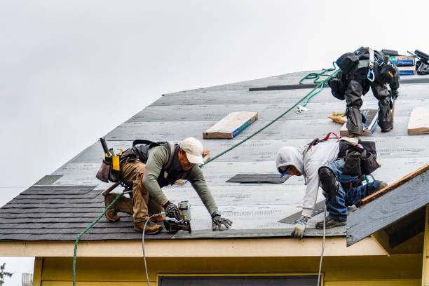 Professional Gutter Installation technician working in Clifton Park, NY